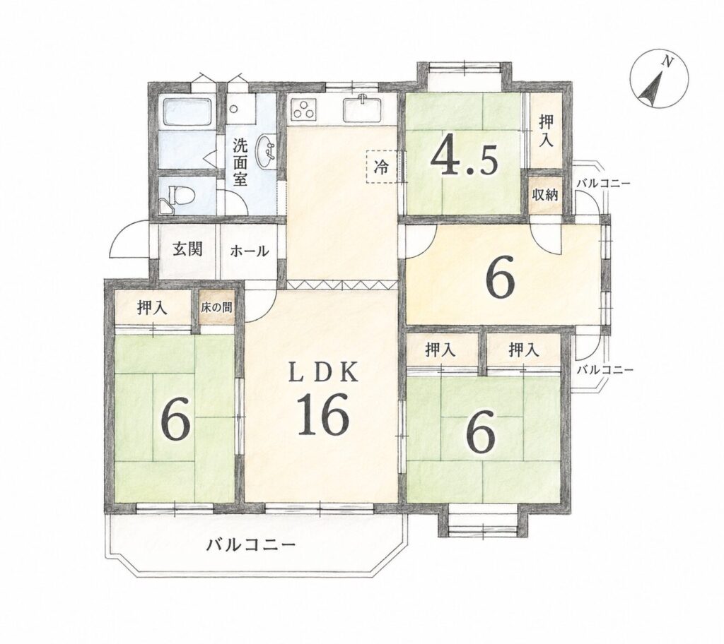 本地ケ原住宅9号棟_間取り図