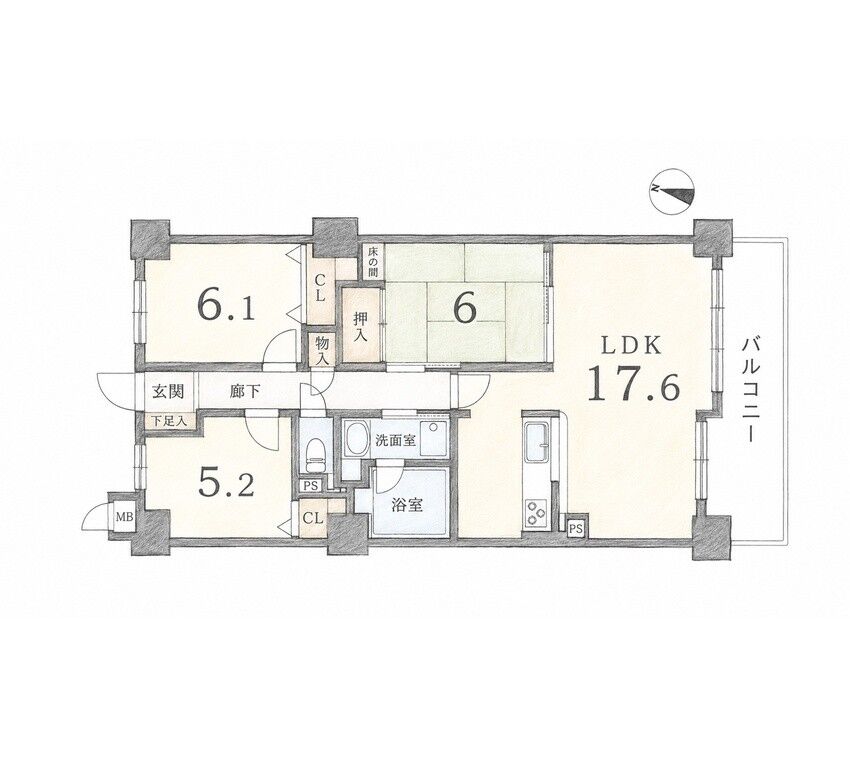 マルベリー尾張旭 間取り図