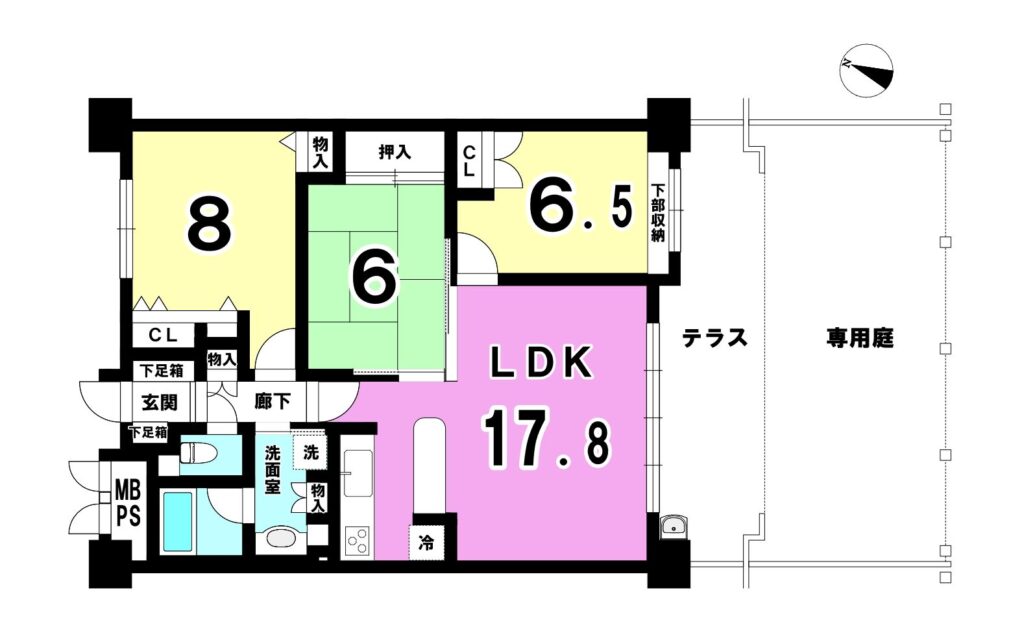 ロイヤルシャトー緑ヶ丘1F_間取り