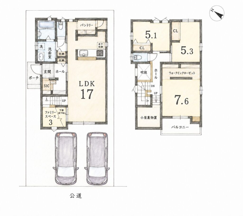 名古屋市守山区白山4丁目_中古戸建_間取り