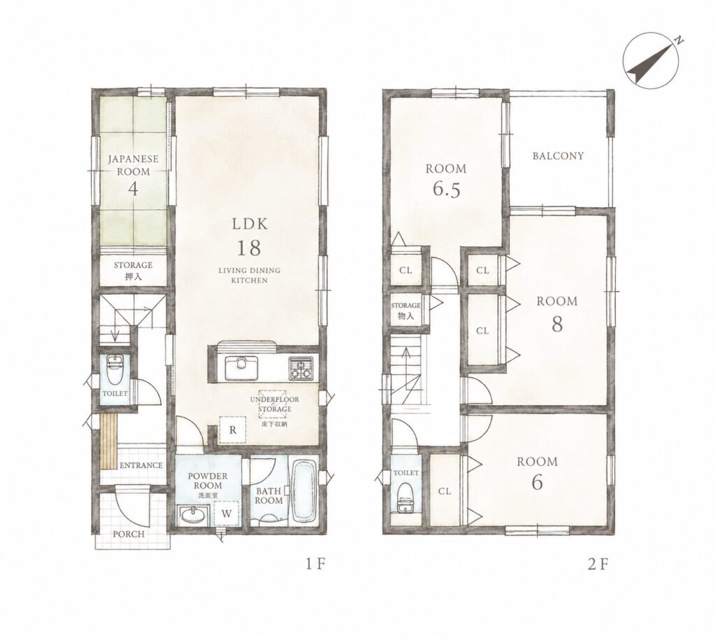 可児市戸建 間取り図